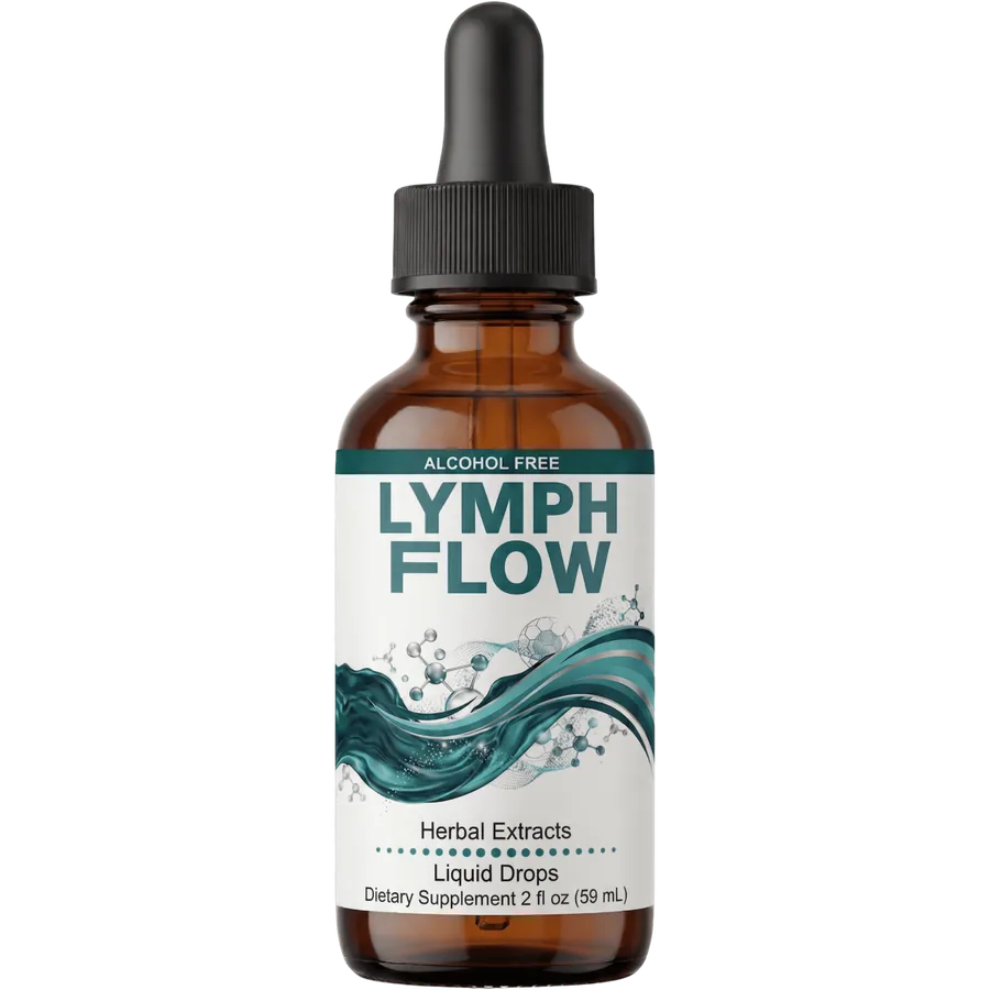 Lymph Flow lymphatic drainage drops, 2 fl oz amber bottle